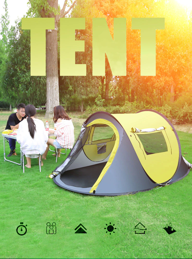 Cheap Goat Tents Camping Pop up Tent Waterproof  Fits 2 3 Persons Carry Bag Included Tents 